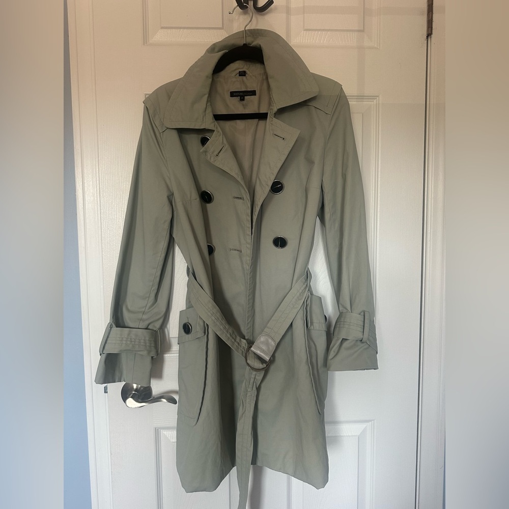 RUDSAK Women's Vintage Rare Sea Moss Green Trench Coat | M
